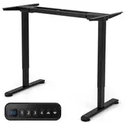 Costway Electric Dual-Motor Desk Frame Adjustable Sit Stand Anti-Collision Protection Home Office Black