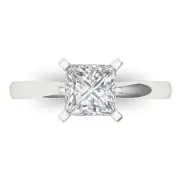 1.4ct Princess Cut Wedding Engagement Anniversary Promise Ring 14k White Gold