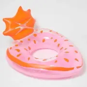 SUNNYLIFE STRAWBERRY LUXE TUBE POOL RING FLOAT FLOATATION Water Fun NIB