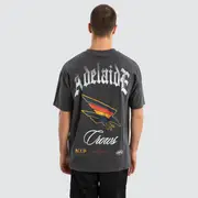 [Nena and Pasadena AFL] Adelaide Crows AFL Vintage Goth Tee Pigment Asphalt