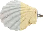 Didiseaon Chinchilla Squirrel Parrot Chew Teeth Grinding Stone for Small Pets Enrichment for Parakeets and Hamsters Promotes Oral Health and Cognitive Activity Shell