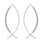 Origami Owl Silver Fish Threader Hoop Earrings