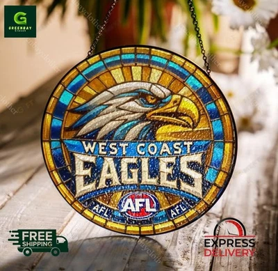 West Coast Eagles ALF Stained Glass Suncatcher Window Hanging Rainbow Maker