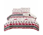 Christmas Stripes Bohemian Bedspread Quilts Coverlet Bedding Set Pillowcase