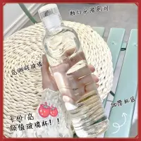 在飛比找蝦皮購物優惠-時間刻度杯 小玻璃杯 韓國玻璃杯 玻璃杯子 復古玻璃杯 強化