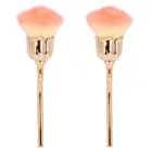 2X Nail Dust Brush Rose Brush Nail Art Cleaning Brush Blush Powder6168
