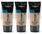3 X L'Oreal Infallible ProGlow Radiant Finish 201 Classic Ivory Foundation SPF15