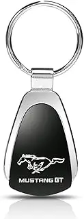 Ford Mustang GT Laser Etched Black Teardrop Keychain