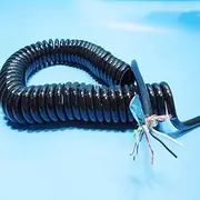 10 core Spring Wire 2 core 20AWG 8 core Double Shielded Network Cable Comprehensive Extension Cable Spiral Stretch 1-15 Meters(Stretch 1 Meter)