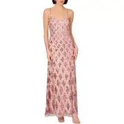 Aidan Mattox Womens Sequined Sleeveless Evening Dress Gown BHFO 6742