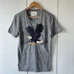 AMERICAN EAGLE 灰色立體老鷹T恤 SIZE:XS 九成新 香港專櫃購入