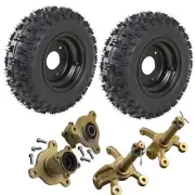 2Pack Rear 4.10-6 Wheel Rim Tyre Spindle Hub Go kart Drift Cart Buggy Quad Mower