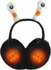 [Generic] Soft Plush Ear Muffs, Warm Ear Protection Covers with Light up Tentacles, Comfortable Plush Ear Covers, Winter Supplies for Hiking, Skiing
