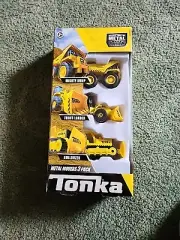 New Sealed Tonka Metal Movers 3 Pk Vehicles-Bulldozer, Mighty Dump, Front Loader