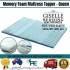 New Memory Foam Mattress Topper 7 Zone Cool Gel Bamboo Cover Queen Bed Bedding