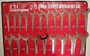 SAE 21 pc Jumbo Hydraulic Line Service Open End Wrench Set Extreme Torque ETC