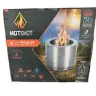 New Hotshot 15" Wood Burning Portable Outdoor Fire Pit Smokeless Round Stainless