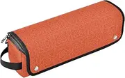 [sanluoli] Hair Tool Travel Bag with Removable Heat Resistant Mat Waterproof Curling Iron Travel Case Christmas Flowers Red