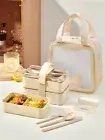 Microwave Bento Box Tableware Portable Double-layer Lunch Box Food Containers