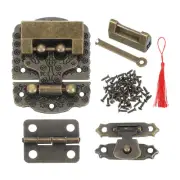 53x41mm Wooden Box Hasp Latch Vintage Hasp Latch Hook Bronze