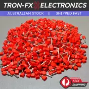 1000Pcs TE1512 16AWG 2*1.5mm² RED Insulated Dual Ferrule Bootlace Crimp