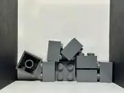 Lego Parts Lot (8) ~ Dark Bluish Gray Brick 2 x 2 ~ No 3003
