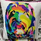 Tabitha Brown Target Small Decorative Pillow Colorful Dog Pink Edge