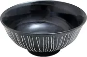 Chojukusa Black Chazuke Bowl, 5.5 inches (14 cm), Multi-use, Preference, Set Meal Restaurant, Udon, Soba, Donburi, Rice Bowl, Mino Ware, Made in Japan
