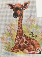 "Giraffe" Printed Needlepoint Tapestry Canvas Collection D'art 10524