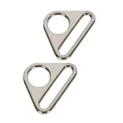 Triangle Ring Flat 1-1/2in Nickel Set of Two By Annie Bag Hardware