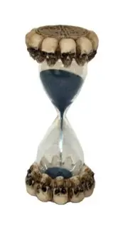 Skeleton Sand Timer with Black Sand Gothic Horror Pagan Decor Skulls Collection