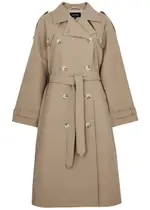 Meotine Bobby Cotton Trench Coat - Beige - S/M (UK10-12 / M) S/M (UK10-12 / M)