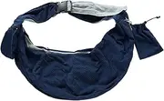 Adjustable Dog Carrier Sling - Hand-Free Pet Carriers for Small Dogs and Cats, Puppy Sling Carrier with Zipper Purse Pocket, Puppy Travel Safety Harness for Walking Shopping (Denim Blue, One Size)
