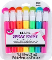 Tulip 31424 Fabric Spray Mini NEON 7PK Fabric Paint
