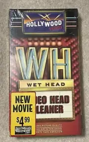 RARE!! HOLLYWOOD VIDEO VCR VHS WET HEAD CLEANER NON-ABRASIVE BRAND NEW SEALED!!