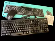 LOGITECH MK120 Corded Keyboard and Mouse Combo #2 NEW OPEN BOX