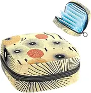 Period Bag,Sanitary Napkin Storage Bag,Floral Lotus Flower,Tampon Holder for Purse