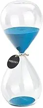 SWISSELITE Hourglass Sand Timers, Hourglass Sand Clock Inspired Glass for Home, Desk, Office Decor (8.5Inch-60Mins Blue)