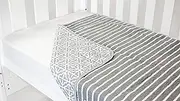 Babyhood Amani Bebe Summer Stripe Quilt Coverlet, Grey