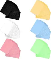 300 Blank Flash Cards Blank Business Cards, Kraft Message Cards, Review Cards Handmade Cards for DIY Word Memory Cards Notes Study Gift Labels Paper Cards - White/Black/Pink/Yellow/Green/Blue