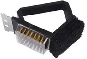 Jumbuck 3 in 1 BBQ Grill Cleaning Brush with Nylon Scourer
