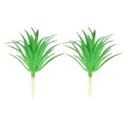 2Pcs Artificial Succulent Plants Unpotted Small Fake Plants Dark Green