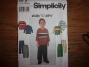 Simplicity 8813 Boys tops pants Sizes 3-8 Easy to Sew Sewing Pattern New Uncut