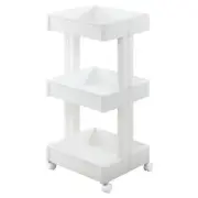 3 Tiers Kitchen Storage Trolley Cart Steel Rack Shelf Organiser Wheels A8300 U5