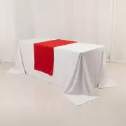 24" x 72" RED Premium Scuba Polyester Wide Table Runner Wedding Party Tabletop