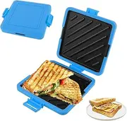 Microwave Toastie Maker,Microwave Toastie Sandwich Maker Silicone Micro Toastie Maker Non-stick,Microwave Toastie Sandwich Maker and Grill Heatwave Technology for Bread Sandwich (Sky Blue)