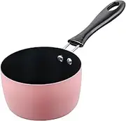 B Baosity Milk Pan Soup Pot, Melting Boiling Pot, Universal Cookware Sauce Pan, Small Saucepan for Stove Top Camping, Breakfast Induction Cooker, Pink