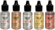 Tim Holtz Alloys Alcohol Inks Complete Metallic Set Includes Gilded, Mined,...