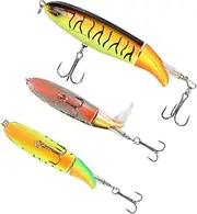 Toddmomy Unique Rotating Tail Spinnerbait Lures Pcs Fish Lure Bait Kit for Outdoor Fishing Realistic and Bite-Resistant Random Colors