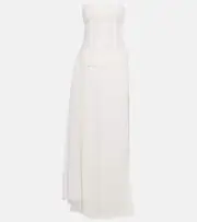[Christopher Esber] Christopher Esber Bridal veiled corset dress AU 14 white